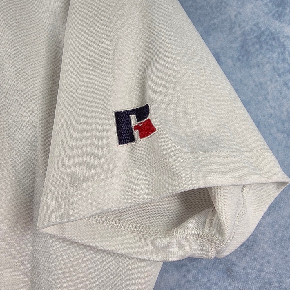 Vintage Russell Athletic USA Baseball Jersey Mens 48 White Button Up Made in USA - Picture 12 of 13